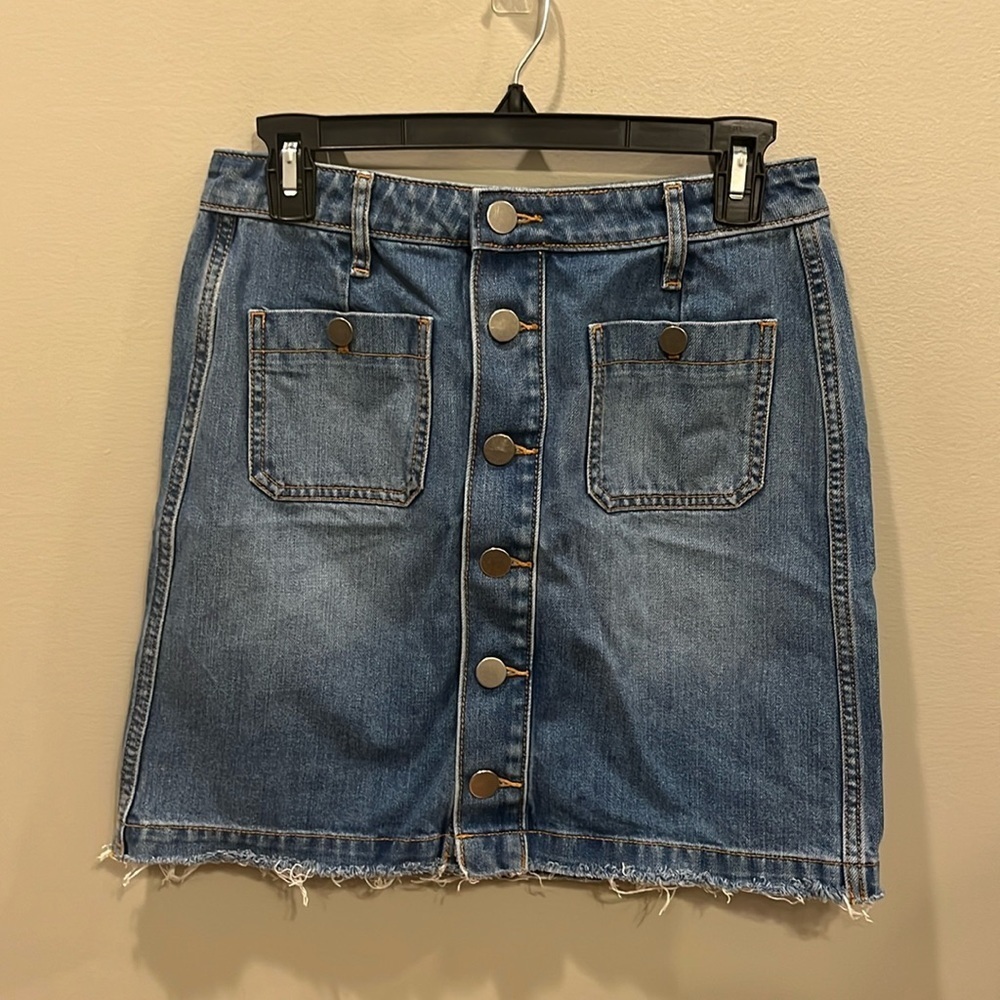 Ann Taylor Loft Denim Mini Jean Skirt